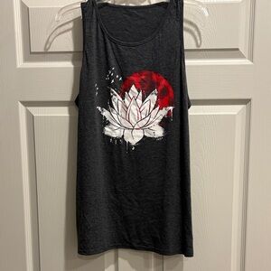 Black Lotus Graphic Tank Top